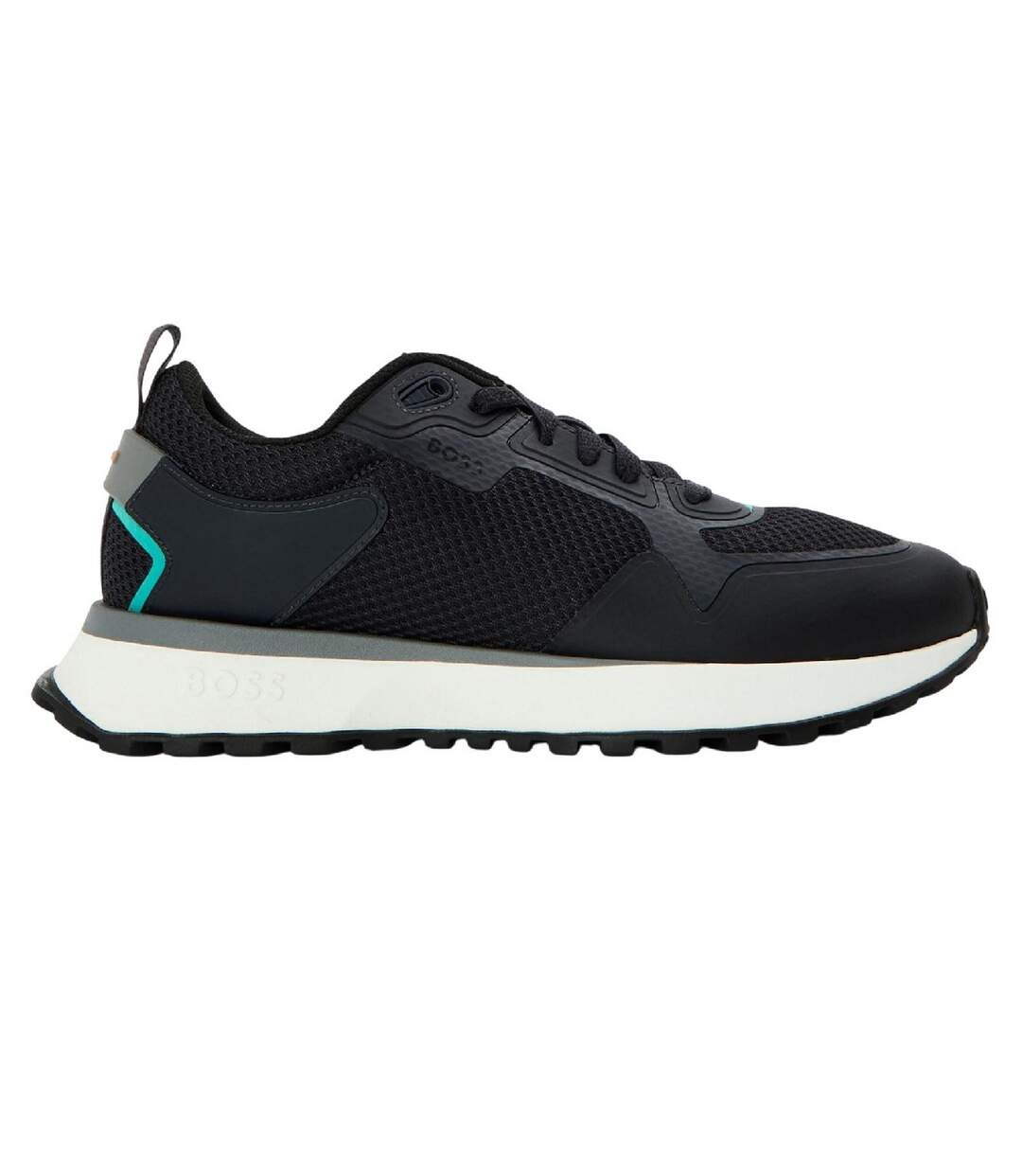 Baskets Motif/style Réfléchissant Jonah Homme Bleu Foncé Boss-1