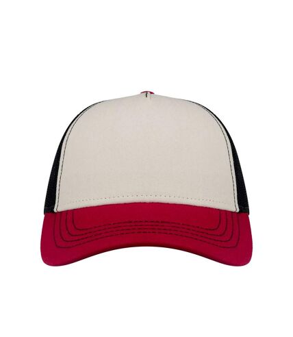 Atlantis - Casquette trucker RAPPER (Blanc / Bordeaux / Noir) - UTAB477