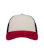 Casquette trucker rapper blanc / bordeaux / noir Atlantis