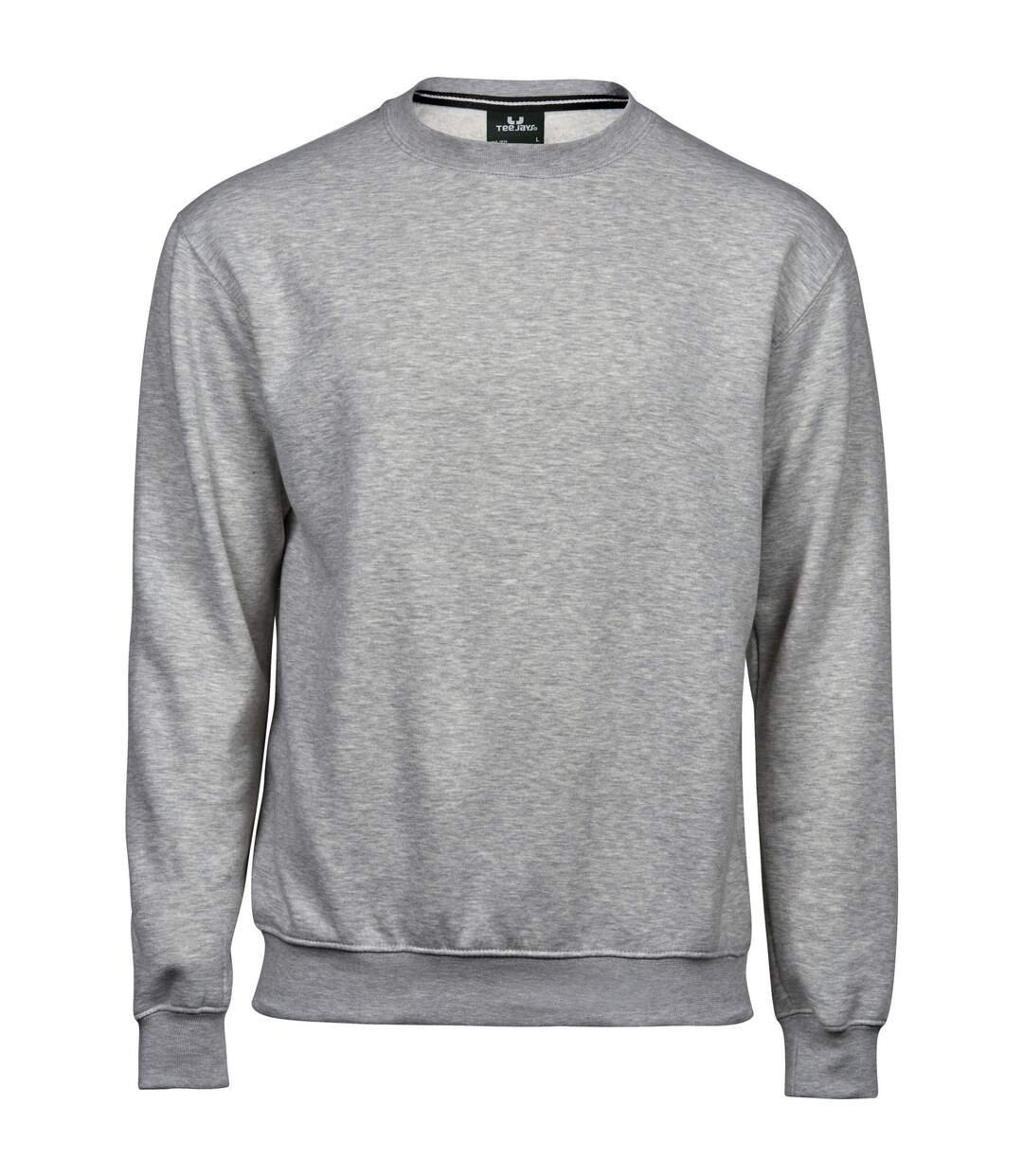 Mens Heavyweight Sweatshirt Heather Grey Tee Jays-1