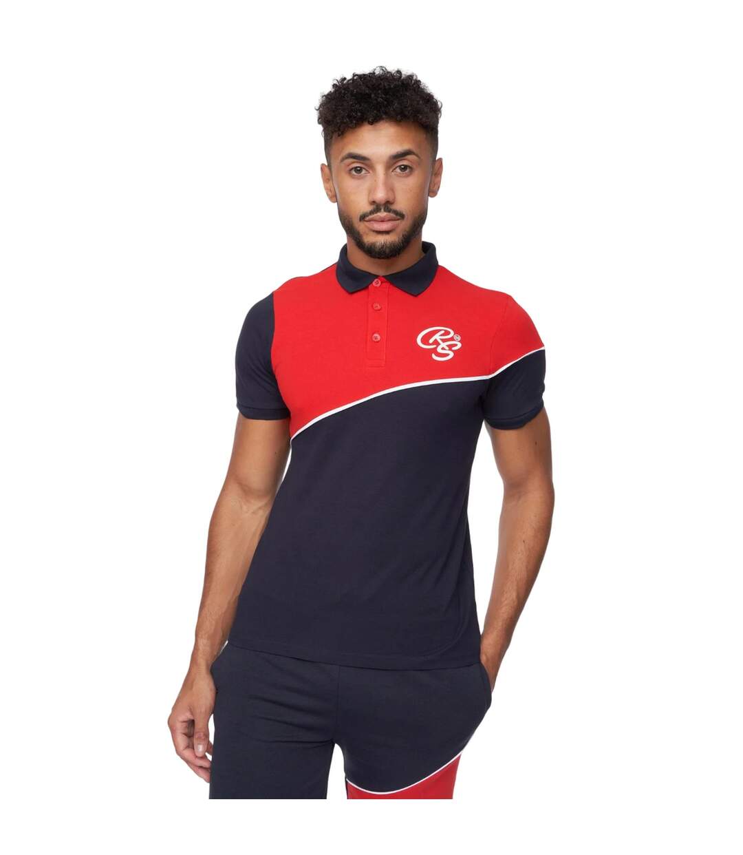 Ensemble Polo Et Short Ventamoore Homme Bleu Marine Rouge Crosshatch-2