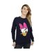 Disney Sweatshirt peint Daisy Duck Head Womens/Ladies (Bleu marine) - UTBI26956-2