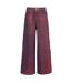 Womens/ladies Foil Wren Wide Leg Trousers Red AmyLynn-2