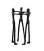 Statue Déco 3 Personnes en Cercle 36cm Noir-1