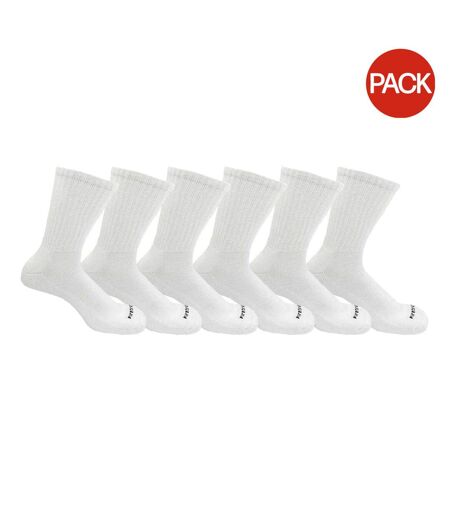 Lot De 6  Chaussettes Motif/style Logo Homme Blanc Firetrap