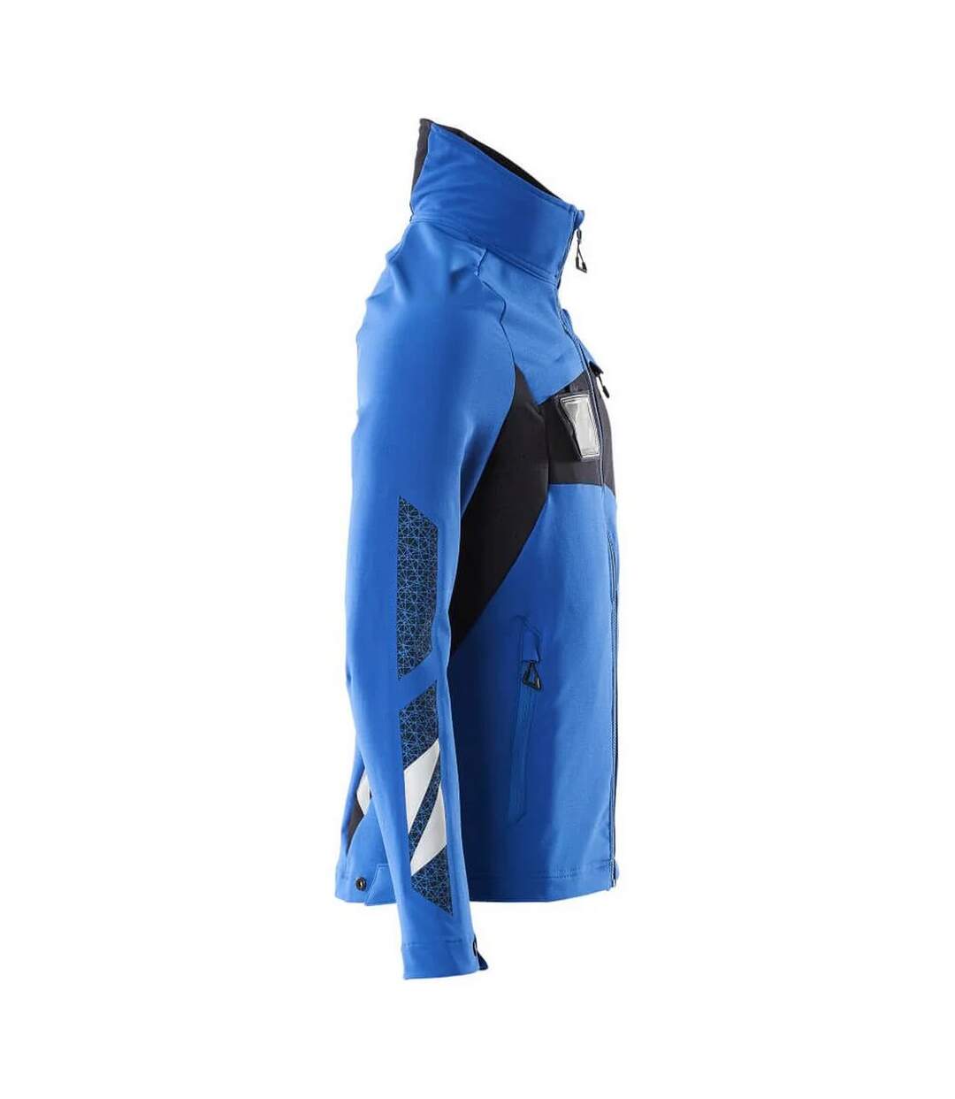 Mens Accelerate Soft Shell Jacket Azure Blue Dark Navy Mascot-3