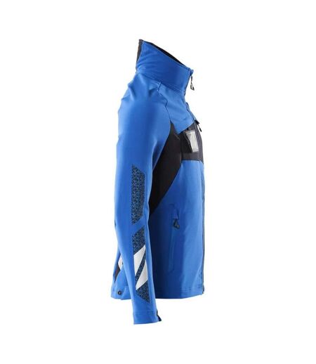 Mens Accelerate Soft Shell Jacket Azure Blue Dark Navy Mascot