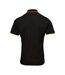 Mens Coolchecker Contrast Pique Polo Shirt Black Sunflower Premier-3
