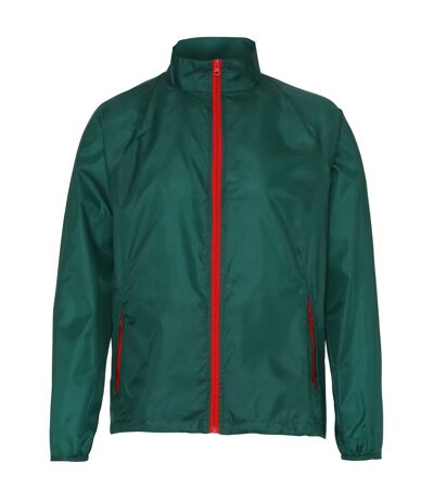 2786 - Lot de 2 vestes de pluie légères - Homme (Vert bouteille/Rouge) - UTRW7001