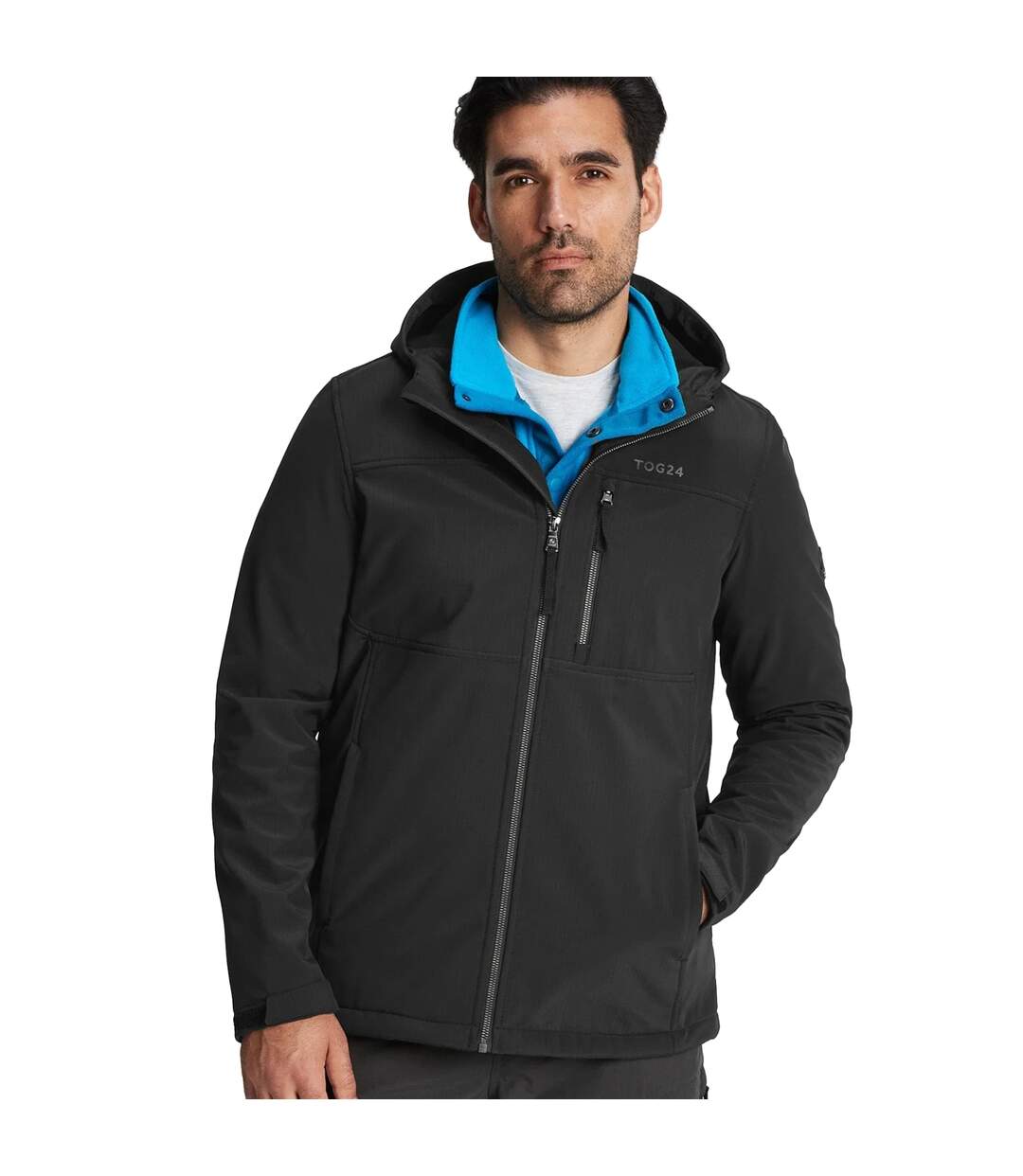 TOG24 Mens Truro Softshell Hooded Jacket (Noir) - UTTG222-3