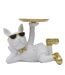 Vide-Poche Statue Bulldog 27cm Blanc-2