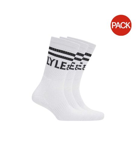 Lot De 3  Paires De Chaussettes Motif/style Logo Homme Blanc Vif Lyle & Scott