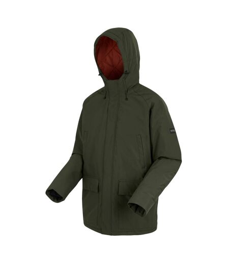 Veste Imperméable Savon Homme Kaki Foncé Terre Cuite Regatta