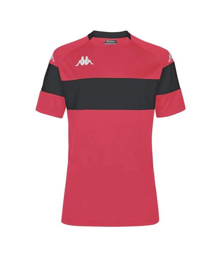 T-Shirt de sport rouge/noir homme kappa dareto 33133wwjr