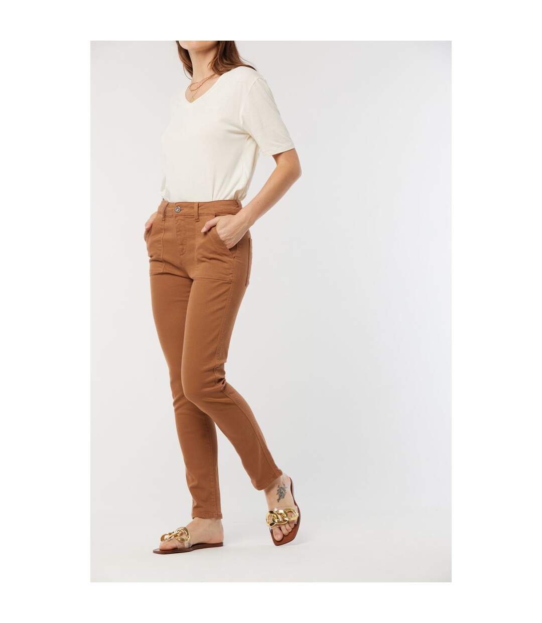 Pantalon coton slim JILO