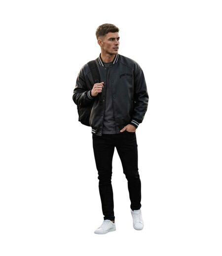 Blouson D´université Baseball Motif/style Logo Homme Noir Firetrap
