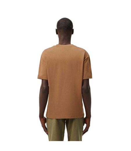 T-shirt Style Logo Brodé Homme Marron Lacoste