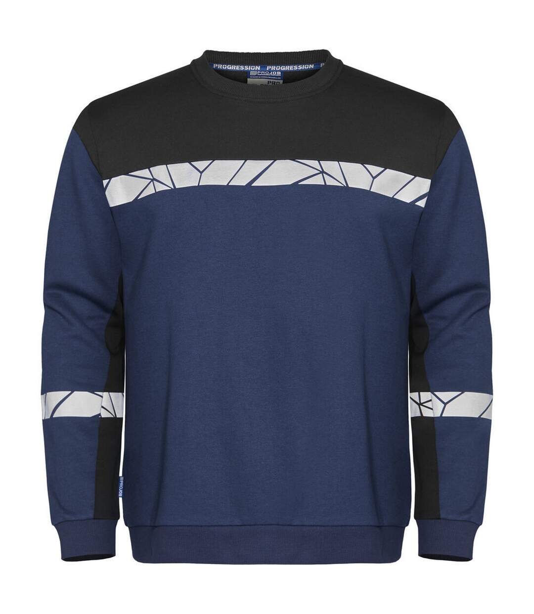 Mens Progression Hi-vis Sweatshirt Navy Black Projob-1