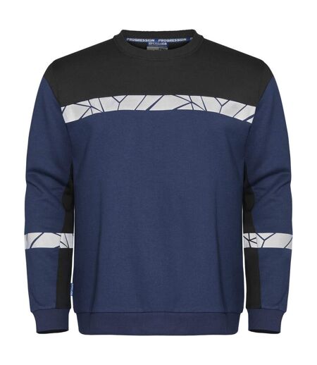 Mens Progression Hi-vis Sweatshirt Navy Black Projob