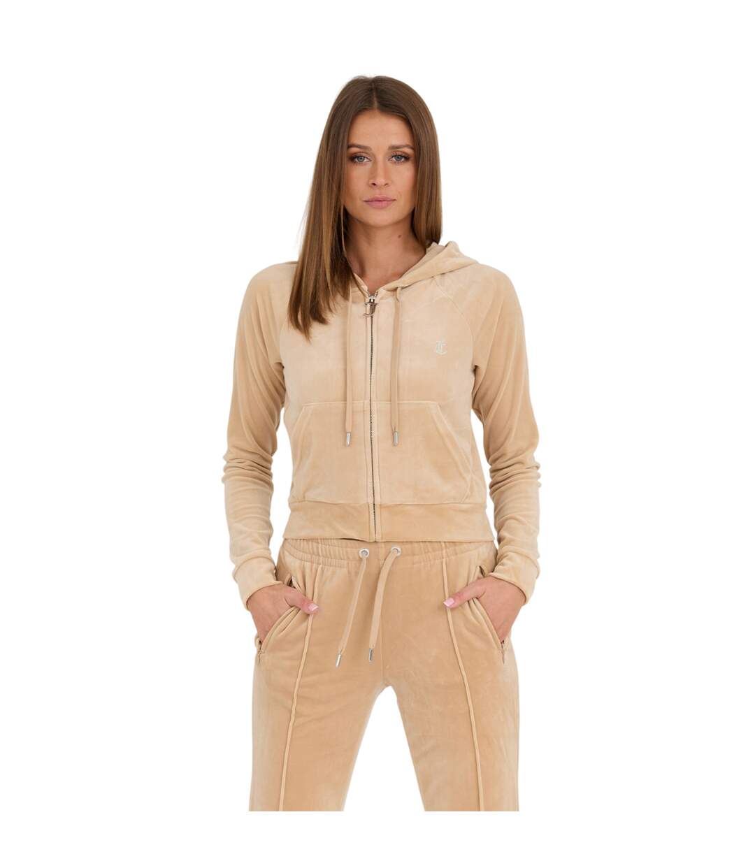 Veste À Capuche Motif/style Logo Classique Madison Femme Sable Juicy Couture-2