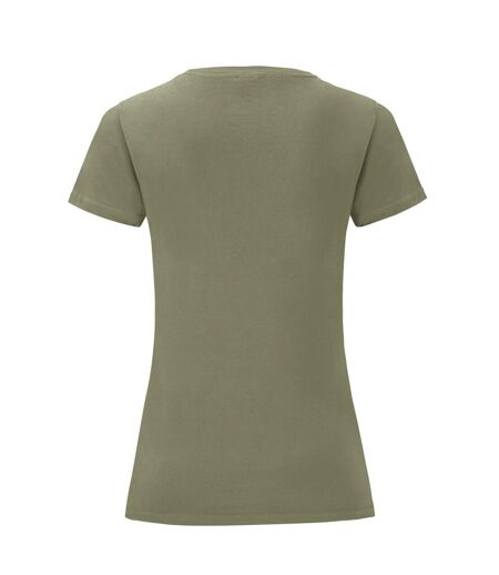 T-shirt Iconic Femme Olive Classique Fruit Of The Loom