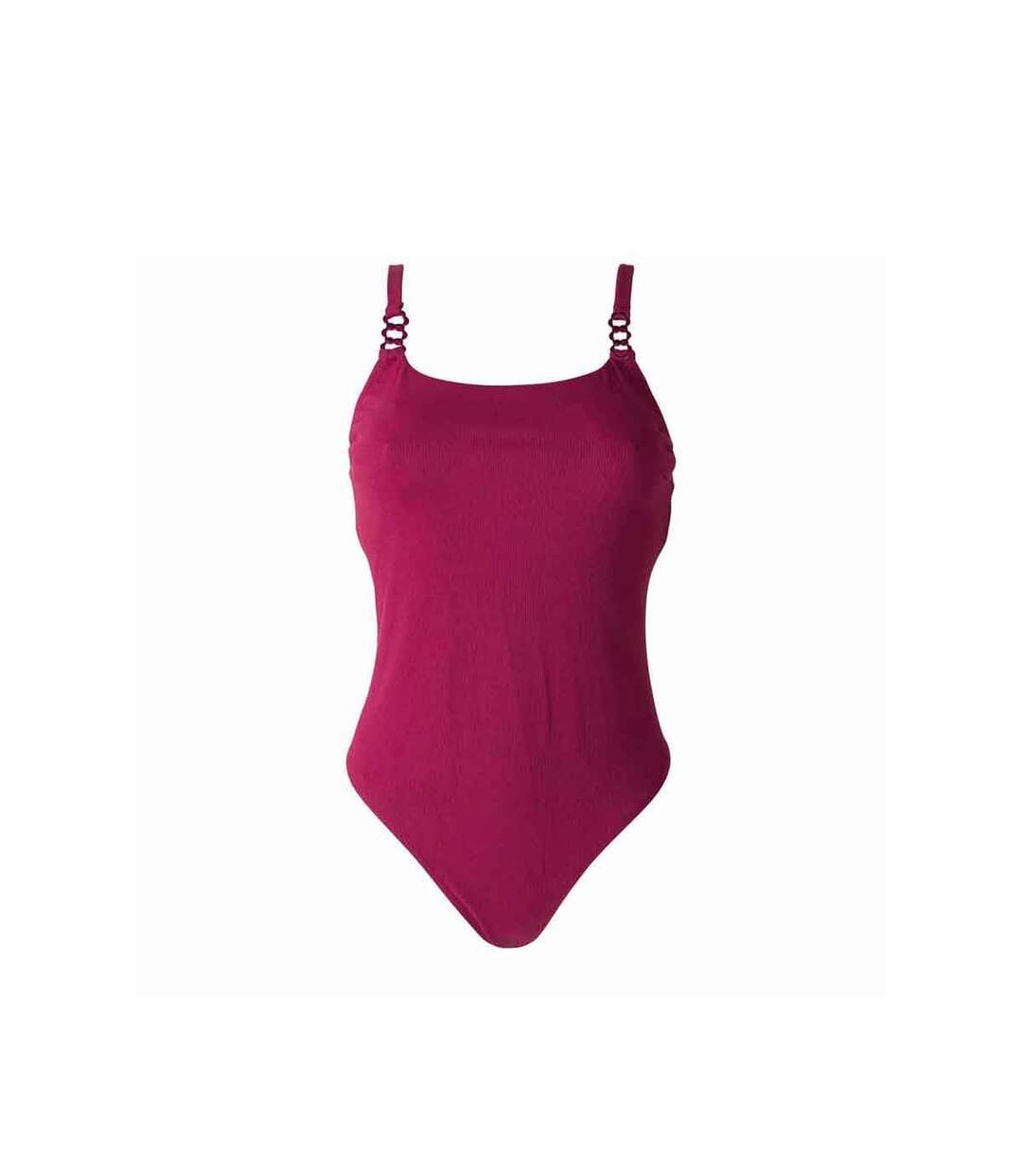 Maillot une pièce bordeau Hibiscus-1