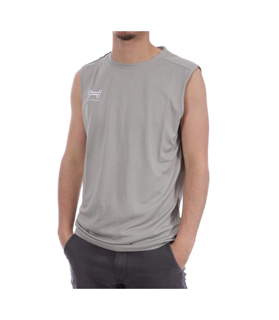 Débardeur Gris aux Bandes Noires Homme Hungaria Training Pro sleveless - S-1