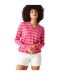 Sweat À Capuche Minerve Femme Rose Vif Blanc Regatta-4
