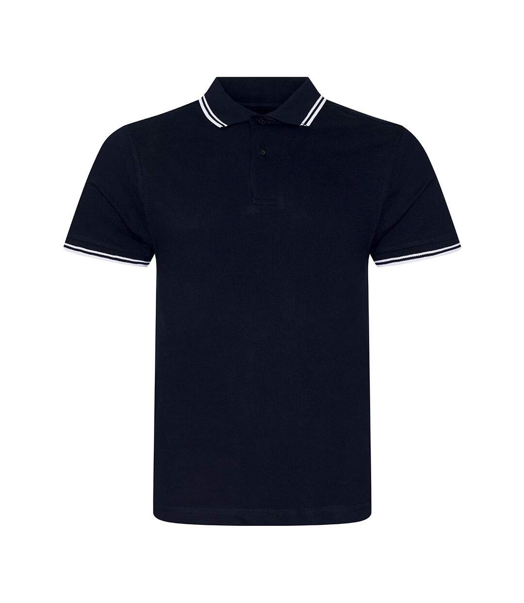 AWDis Mens Stretch Tipped Piqu Polo Shirt (Navy/White)