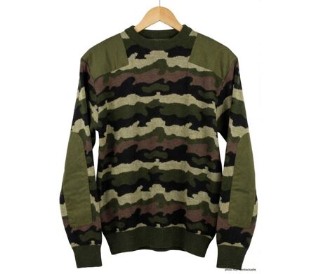 Pull Ras du Cou Homme Ledertys Camouflage (30% Laine)