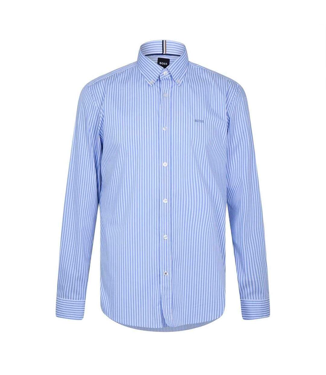 Chemise Motif/style Rayure Verticale Homme Bleu Pastel Boss-1