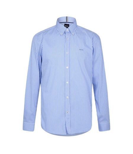 Chemise Motif/style Rayure Verticale Homme Bleu Pastel Boss