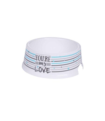 Gamelle pour Chien & Chat You're My Love 25cm Blanc