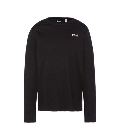 T-shirt noir homme schott brodedml - l
