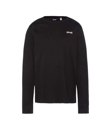 T-shirt noir homme schott brodedml - l