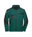 Veste Softshell Strong Adulte Vert Foncé Noir James And Nicholson-1