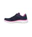 Womens/ladies Flex Appeal 5.0 Fresh Touch Leather Trainers Navy Hot Pink Skechers-2