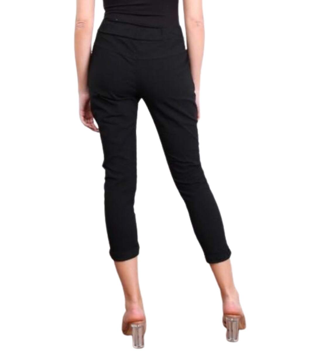 Pantalon femme très tendance - Couleur noir - Coupe slim