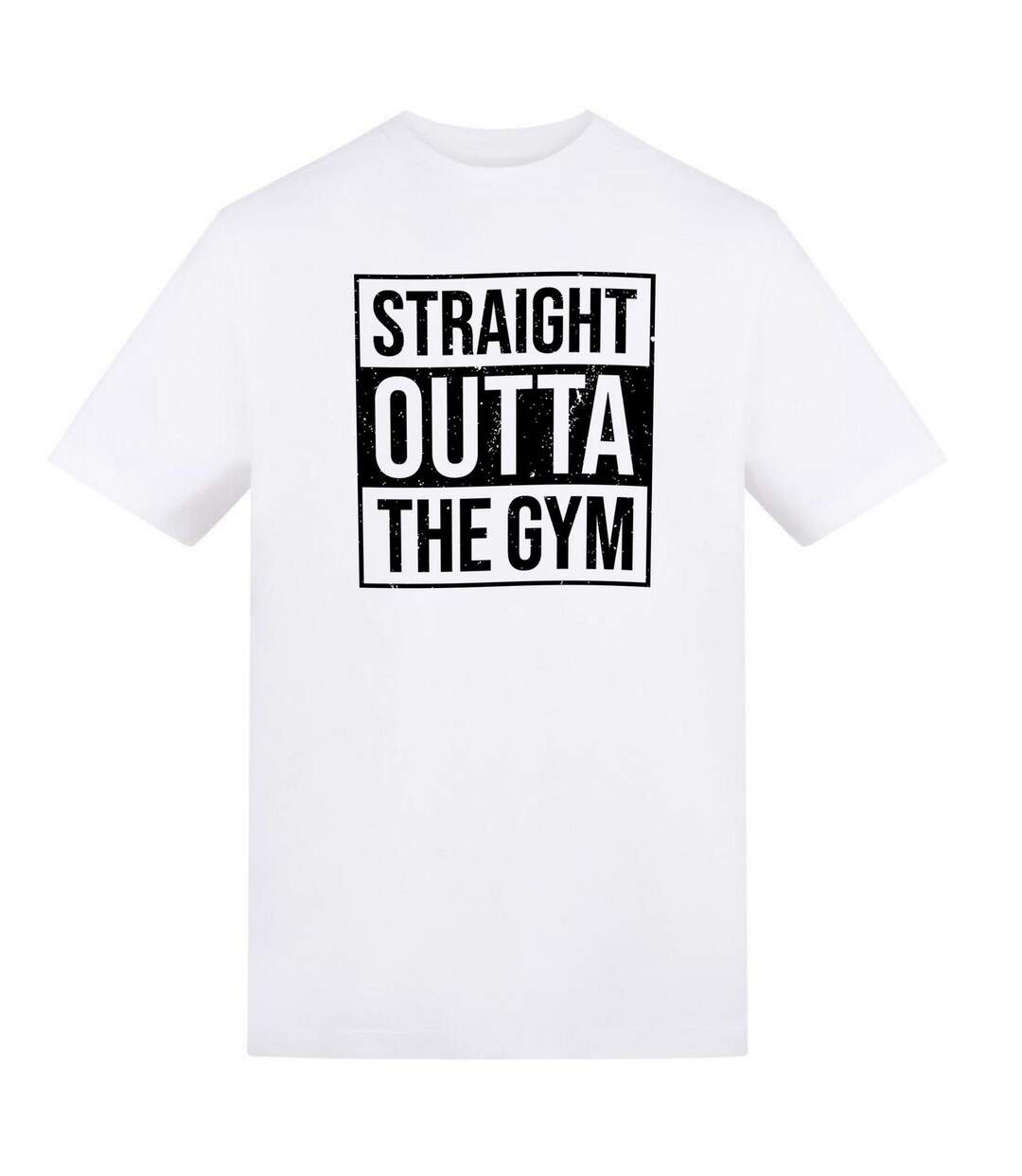 Unisex Adult Straight Outta The Gym T-shirt White AWD-1