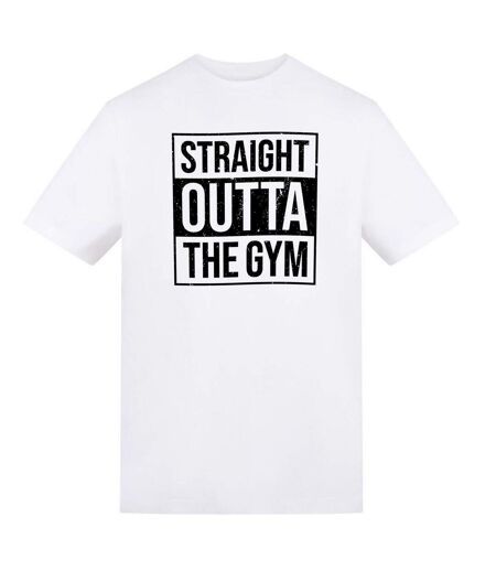 Unisex Adult Straight Outta The Gym T-shirt White AWD