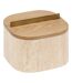 Lot de 2 Boîtes Effet Travertin Travi 18cm Beige-2