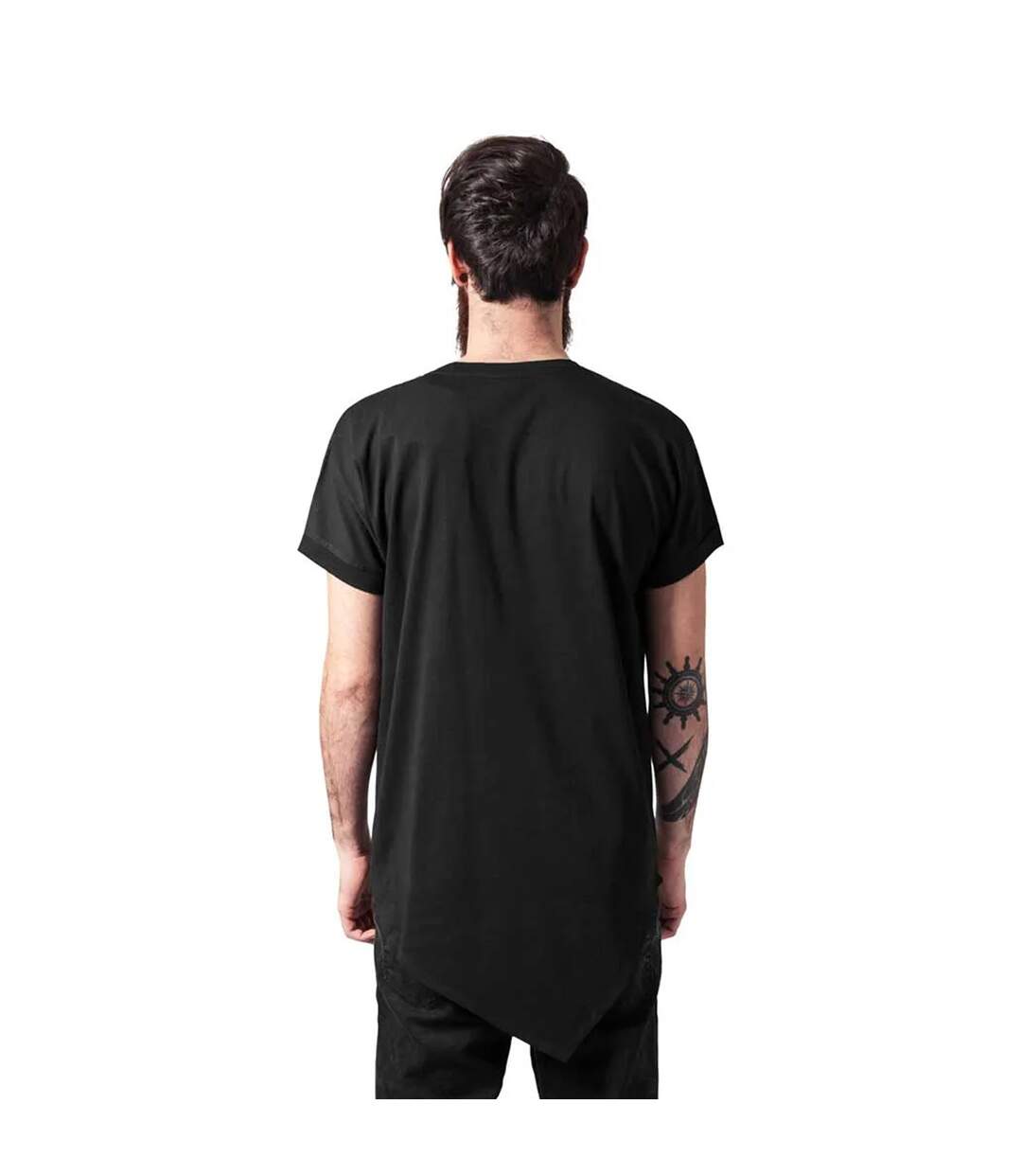 T-shirt Motif/style Asymétrique Homme Noir Urban Classics-2