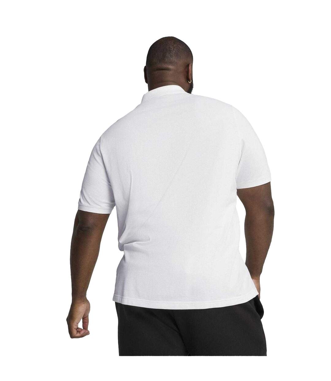 Mens Logo Pique Classic Polo Shirt White Puma-2