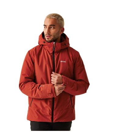 Mens Frelton Waterproof Insulated Jacket Red Ochre Black Regatta