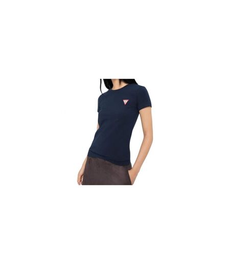 Womens/ladies Cotton T-shirt Navy Blue Guess