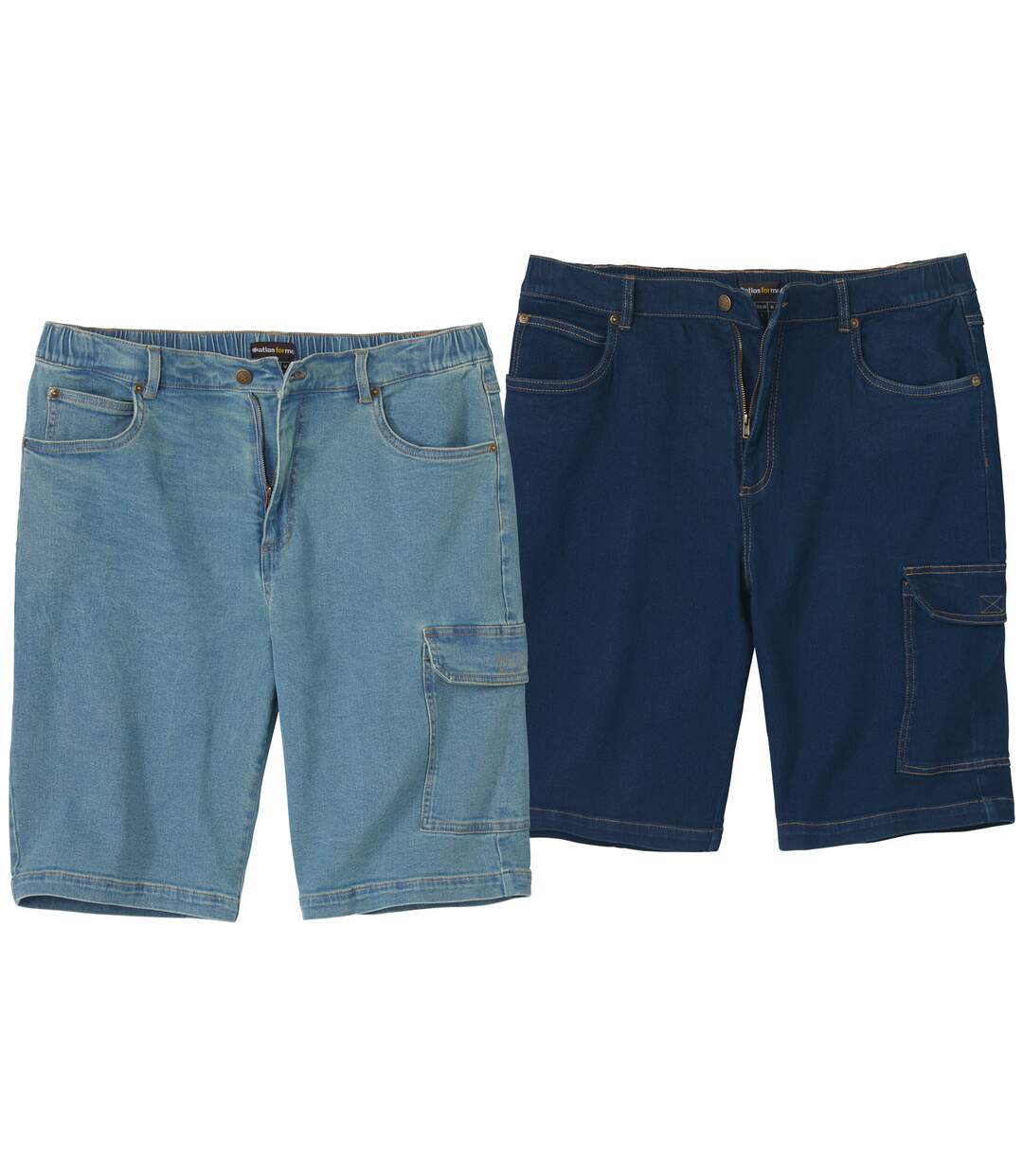 Lot de 2 Bermudas en Jean Stretch Confort 