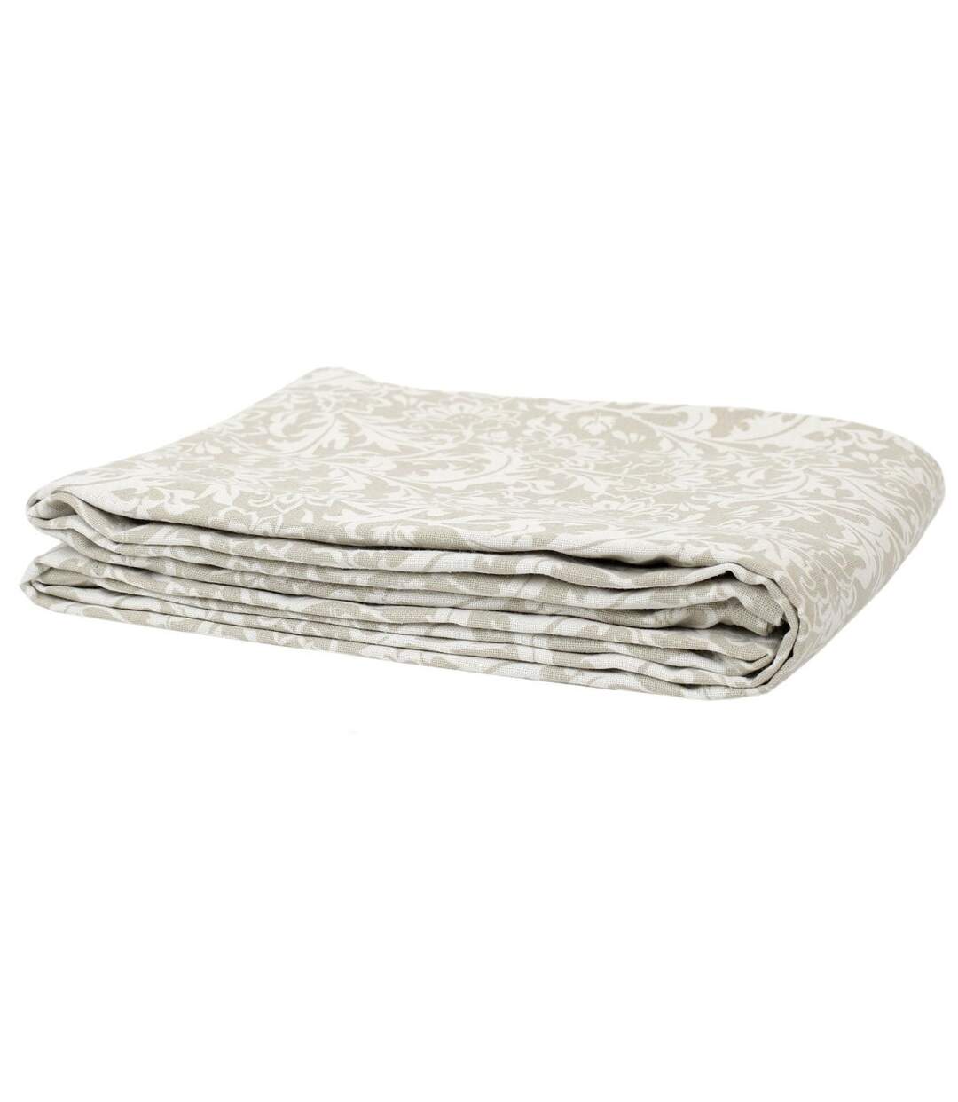 Nappe Imprimée Feuillage 140x250cm Beige-1