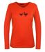 Tee-shirt MAYFLOWER NAPOLI1 orange à sérigraphie poule : confort et peps animalier-5