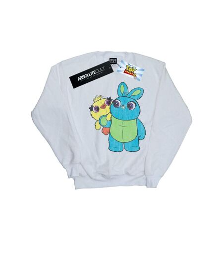Disney Sweat Womens/Ladies Toy Story 4 Ducky And Bunny Distressed Pose (Blanc) - UTBI42174