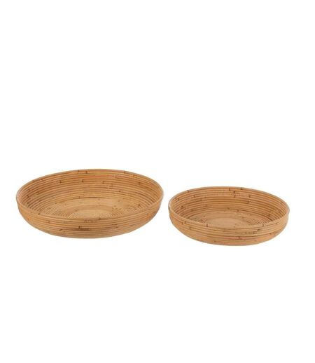 Lot de 2 Coupelles Déco Rotin 50cm Naturel